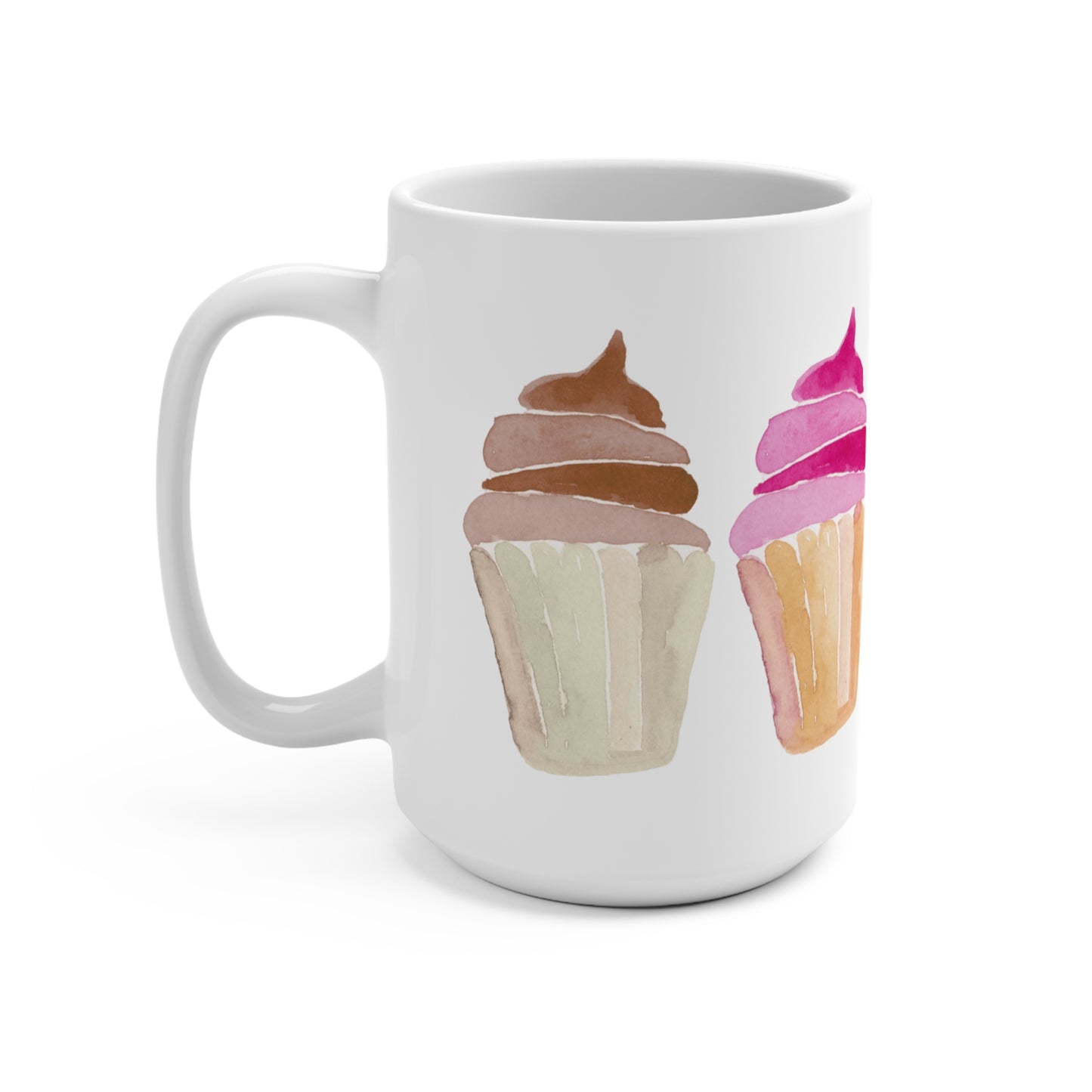 Cupcake Trio & Coffee Cup