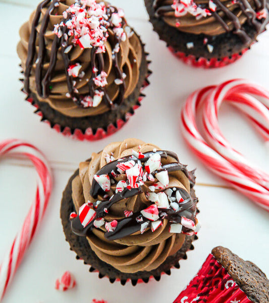 Peppermint Mocha Chocolate Cupcakes