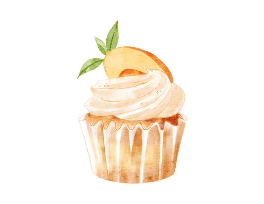 peach cupcake