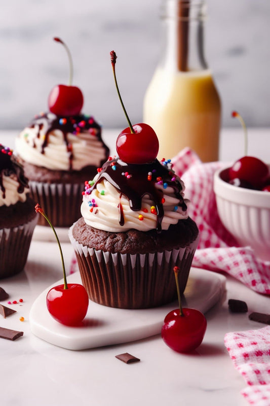Hot Fudge Sundae Cupcakes