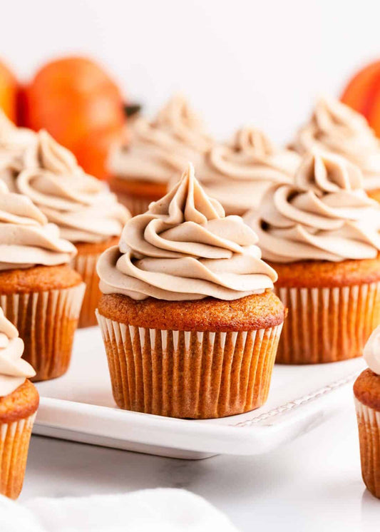 Pumpkin Spice Cupcakes with Maple Cream Cheese Frosting