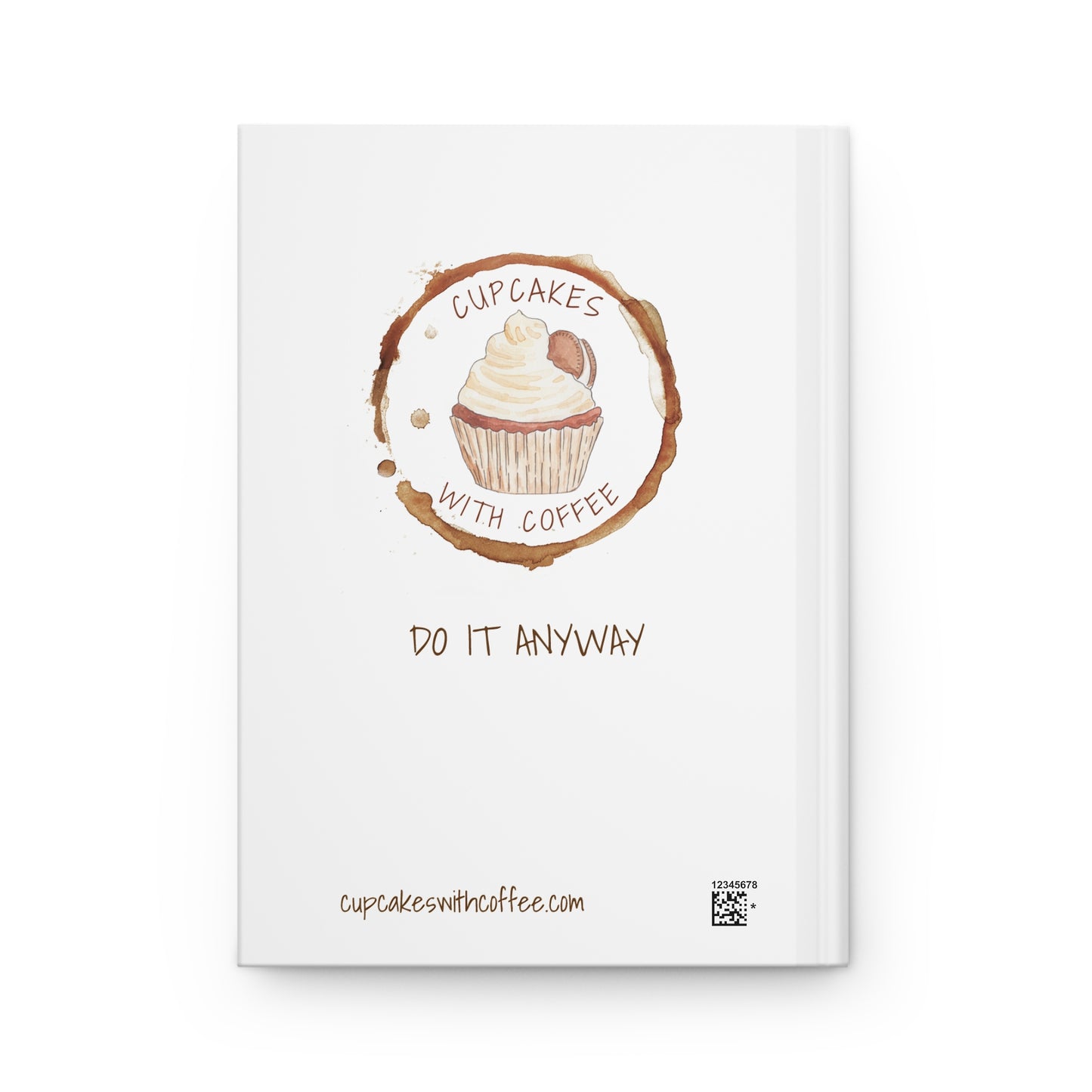 Hardcover Journal - Brewed Thoughts by Cupcakes with Coffee