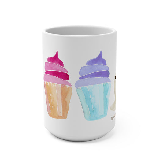 Cupcake Trio & Coffee Cup