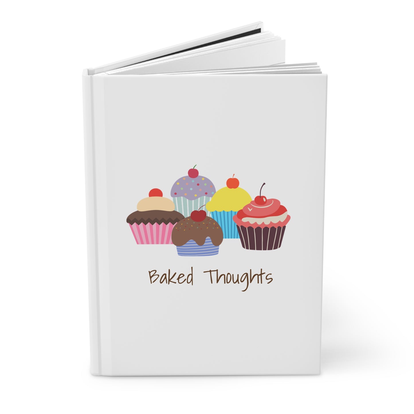 Hardcover Journal - Baked Thoughts 3 by Cupcakes with Coffee