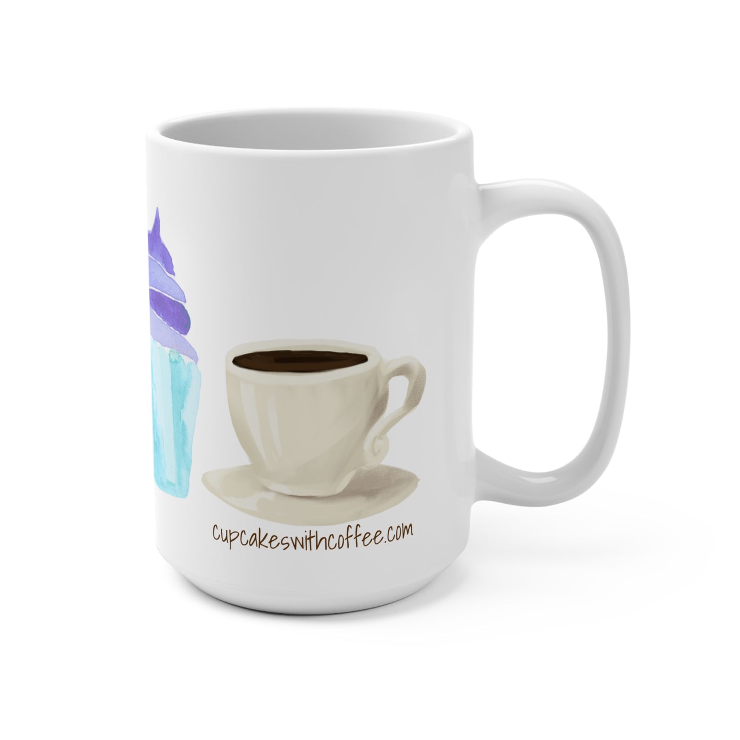 Cupcake Trio & Coffee Cup