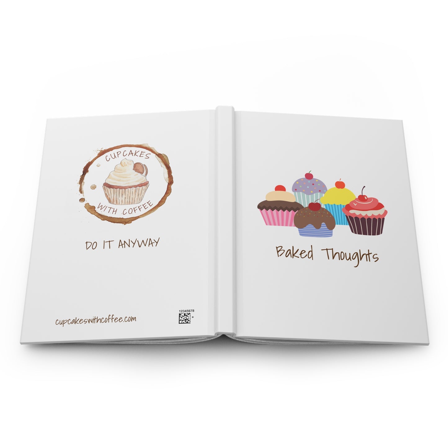 Hardcover Journal - Baked Thoughts 3 by Cupcakes with Coffee