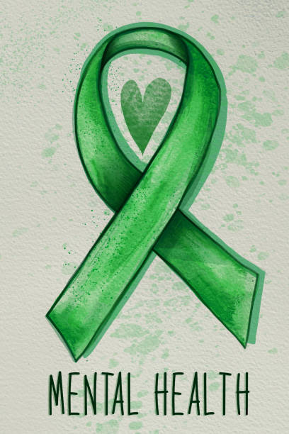 Green mental health awareness ribbon representing mental health matters